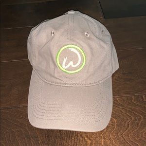 Gray Baseball Cap with Green Logo